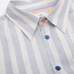 Paul Smith L/S Regular Fit Shirt Light Blue and White Stripes - Parasol Store
