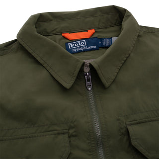 Polo Ralph Lauren Water-Repellent Shirt Jacket Dark Sage - Parasol Store