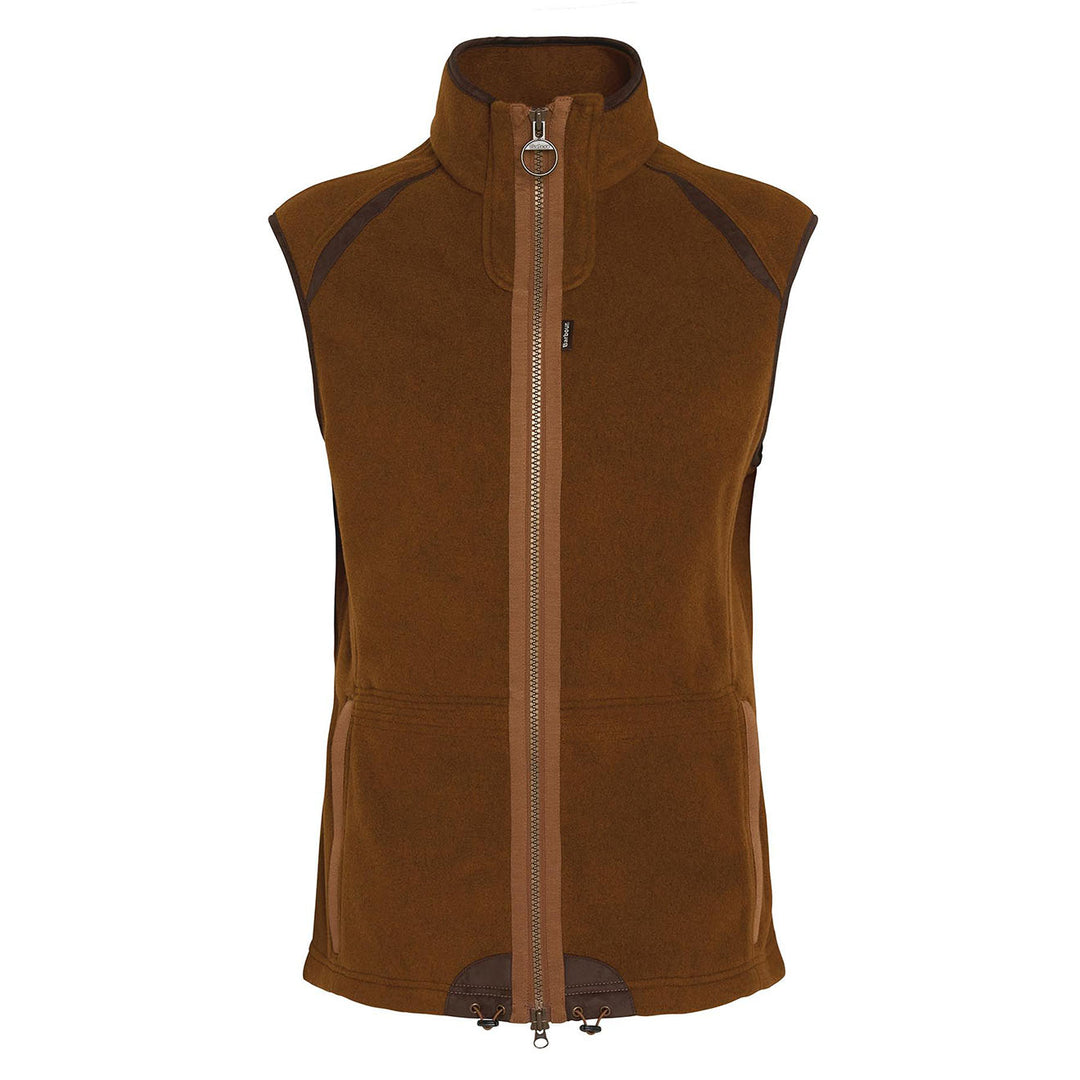 Barbour Langdale Fleece Gilet Rust Brown - Parasol Store
