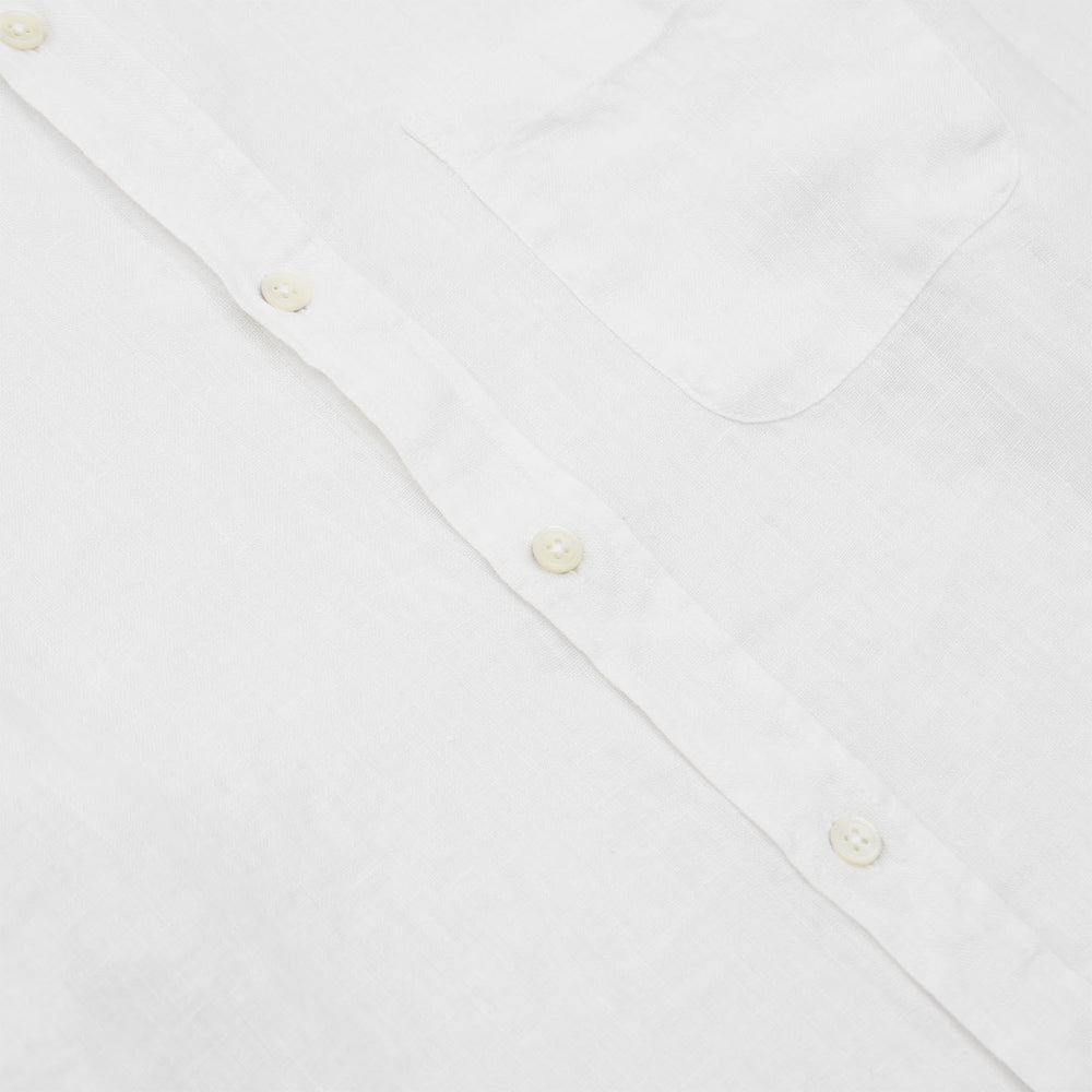 Portuguese Flannel L/S Linen Shirt White - Parasol Store