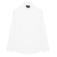 Portuguese Flannel L/S Linen Shirt White - Parasol Store