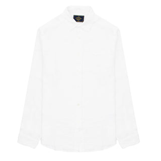 Portuguese Flannel L/S Linen Shirt White - Parasol Store