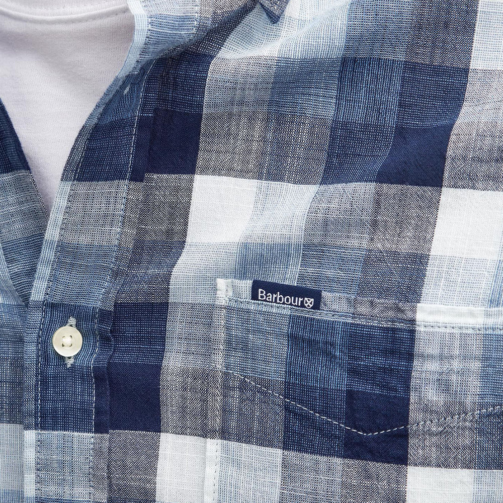 Barbour Hillroad Tailored Shirt Classic Navy - Parasol Store