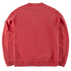 ST95 Luna Nucleo Oversized Crew Sweatshirt Washed Red - Parasol Store