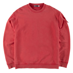ST95 Luna Nucleo Oversized Crew Sweatshirt Washed Red - Parasol Store
