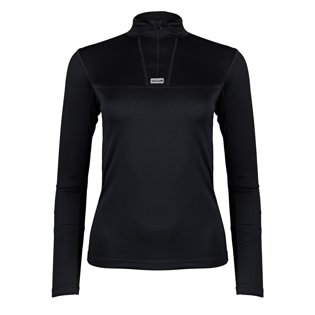 Paramo Womens Cambia Zip Neck Top Black Paramo