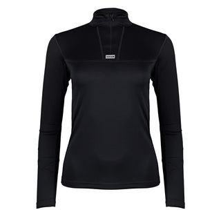 Paramo Womens Cambia Zip Neck Top Black Paramo
