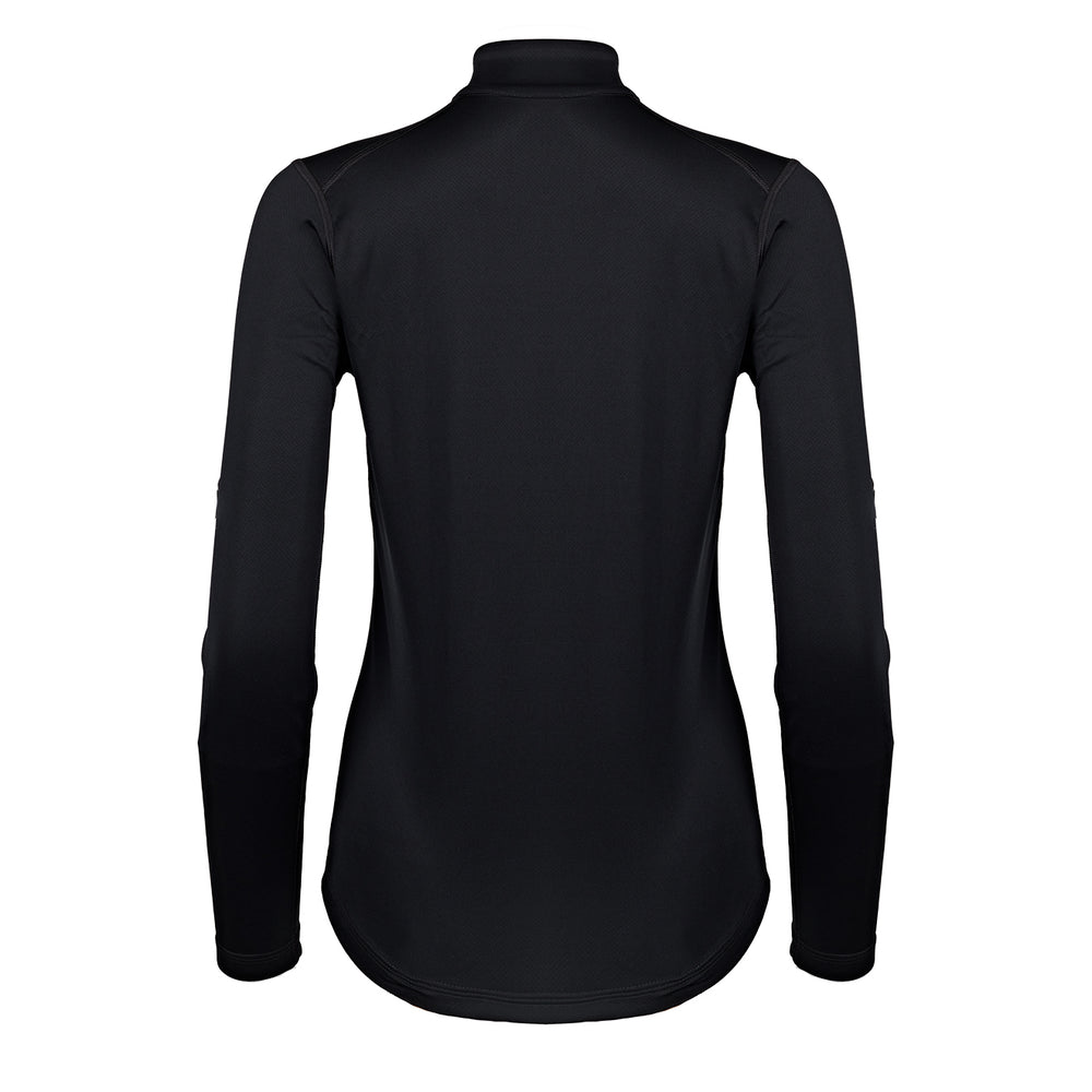Paramo Womens Cambia Zip Neck Top Black Paramo
