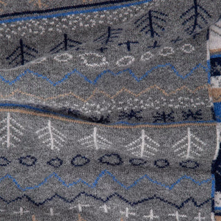 Paul Smith Doodle Fairisle Scarf Slate - Parasol Store
