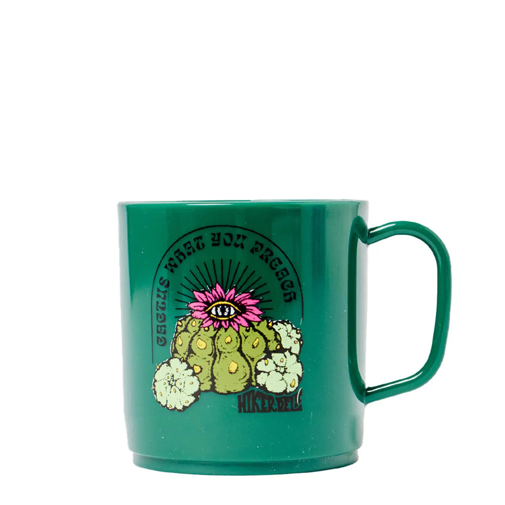 Hikerdelic Cactus What You Preach Mug - Forest Green Hikerdelic