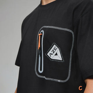 A Zero Effect Reflective Pocket T-Shirt Black