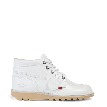 Kickers Womens Kick Hi White Leather Kickers