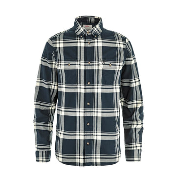 Fjallraven Ovik Lite Flannel Shirt Classic Dark Navy / Chalk White
