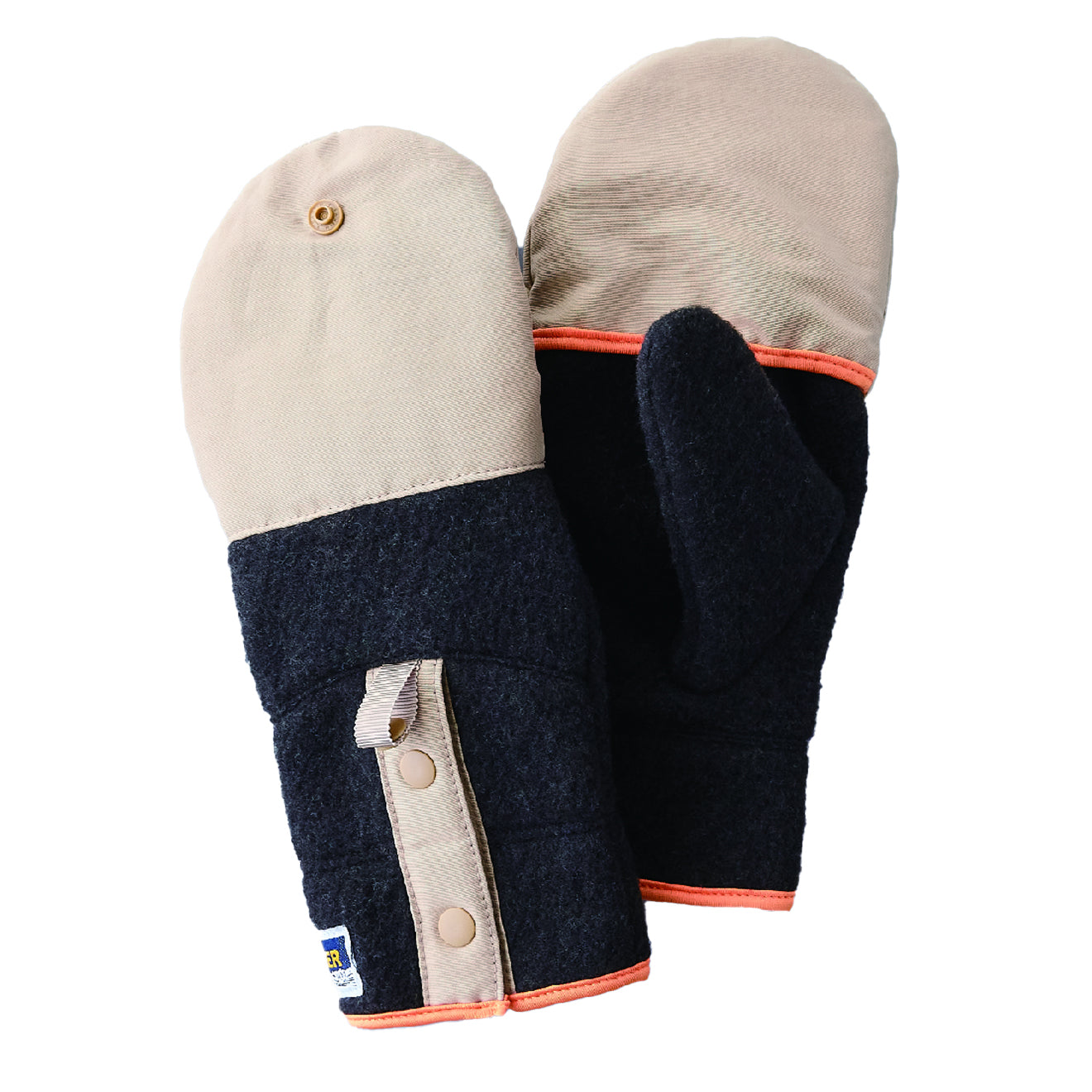 Elmer Gloves Recycled Wool Fleece Flip Top Glove Khaki - Parasol Store