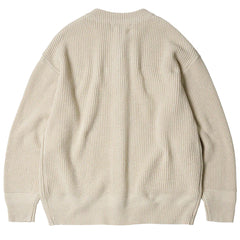 Frizmworks Heavy Wool Round Cardigan Cream - Parasol Store