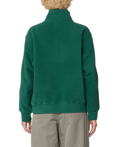 Obey Womens Watts Zip Mock Neck Forest - Parasol Store
