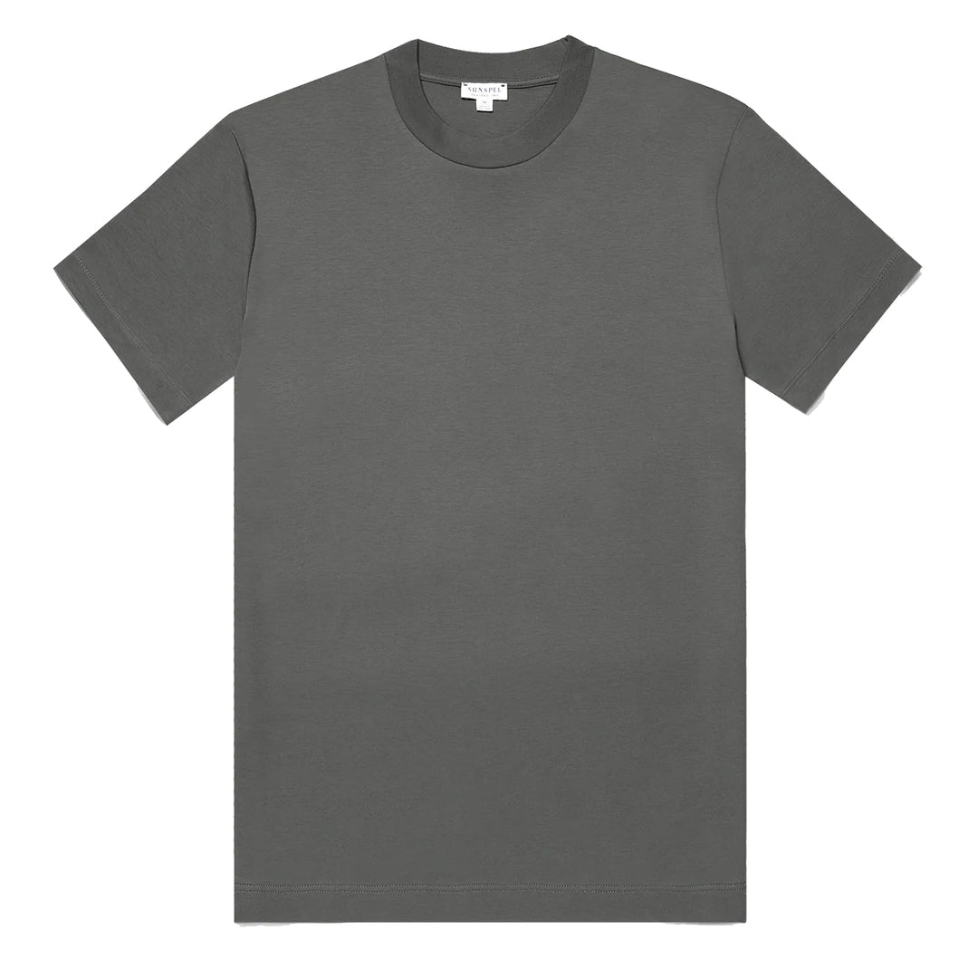 Sunspel Relaxed Fit Heavyweight T‑Shirt Drill Green - Parasol Store