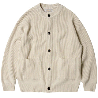 Frizmworks Heavy Wool Round Cardigan Cream - Parasol Store