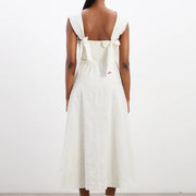 Damson Madder Fan Fan Midi Dress Patchwork Broderie - Parasol Store