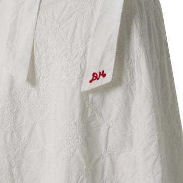 Damson Madder Fan Fan Midi Dress Patchwork Broderie - Parasol Store