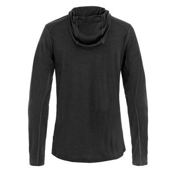 Fjallraven Womens Abisko Wool Sun-hoodie Black - Parasol Store