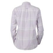Fjallraven Womens Ovik Lite Flannel Shirt Chalk White / Lavender Mist - Parasol Store