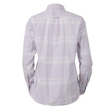 Fjallraven Womens Ovik Lite Flannel Shirt Chalk White / Lavender Mist - Parasol Store