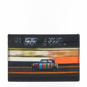 Paul Smith Commuter Mini Print Card Holder Black - Parasol Store