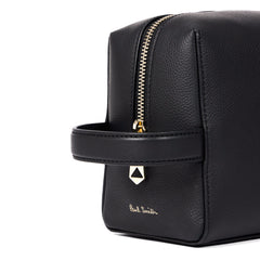 Paul Smith Leather Signature Stripe Wash Bag Black - Parasol Store