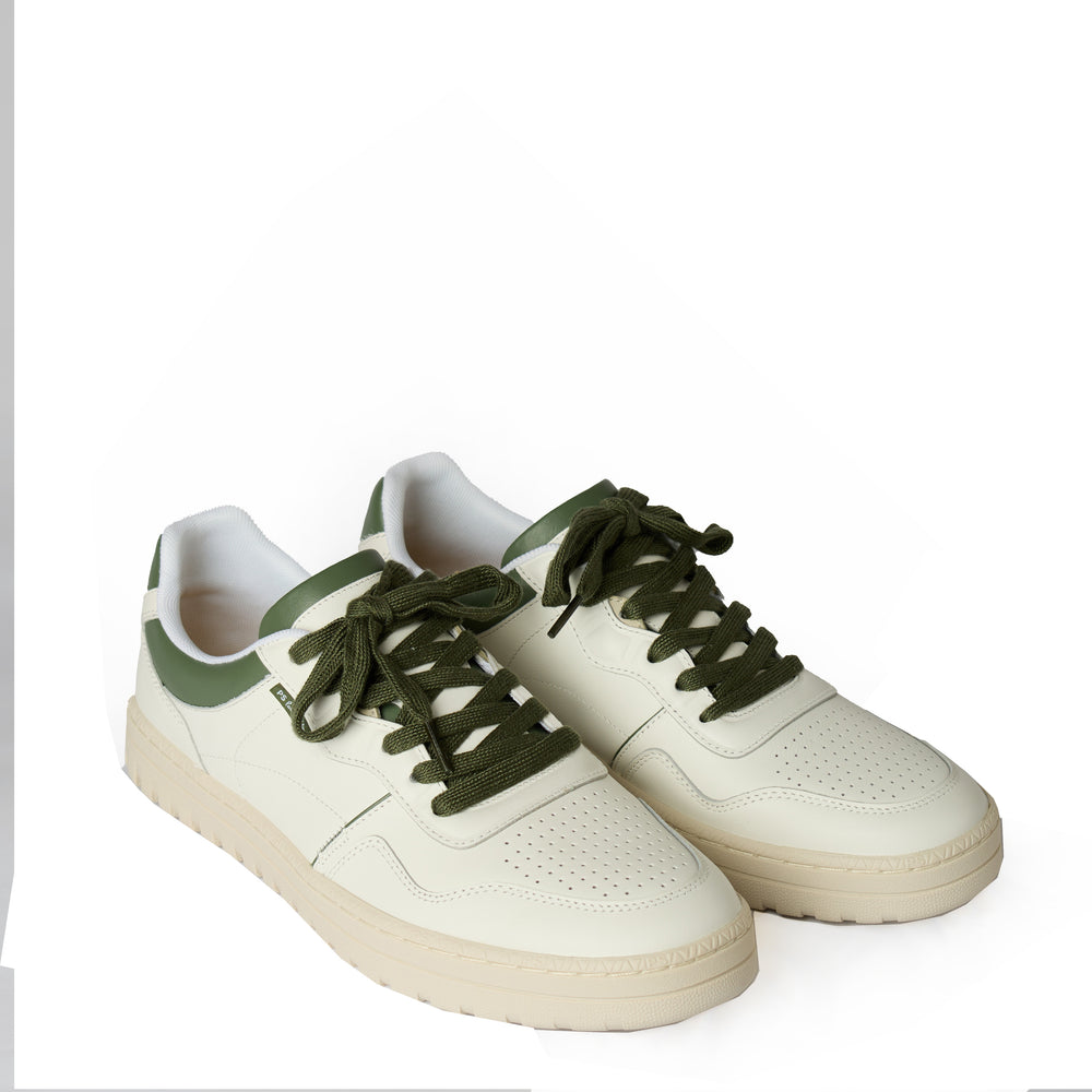 Paul Smith Mens Shoe Ellis Green Spoiler White - Parasol Store