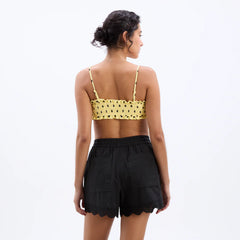 Damson Madder Blondey Shorts Black Embroidery - Parasol Store