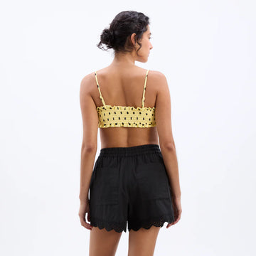 Damson Madder Blondey Shorts Black Embroidery - Parasol Store