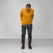 Fjallraven 1960 Logo Badge Sweater Mustard Yellow - Parasol Store