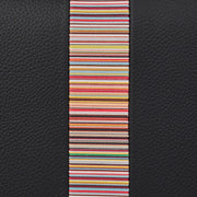 Paul Smith Leather Signature Stripe Wash Bag Black - Parasol Store