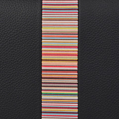 Paul Smith Leather Signature Stripe Wash Bag Black - Parasol Store