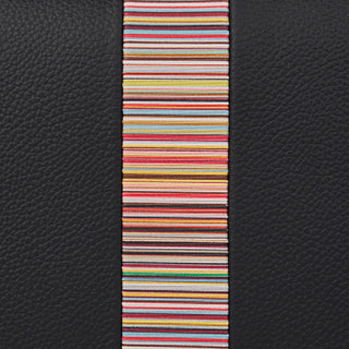 Paul Smith Leather Signature Stripe Wash Bag Black - Parasol Store