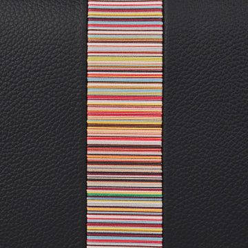 Paul Smith Leather Signature Stripe Wash Bag Black - Parasol Store