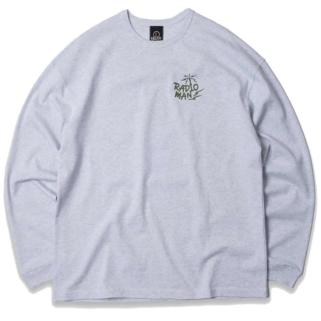 Frizmworks Radio Man Long Sleeve Tee White Melange - Parasol Store