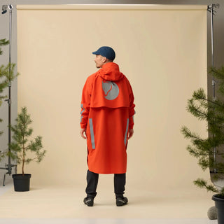 Fjallraven Hoja Rain Fox Poncho Flame Orange - Parasol Store