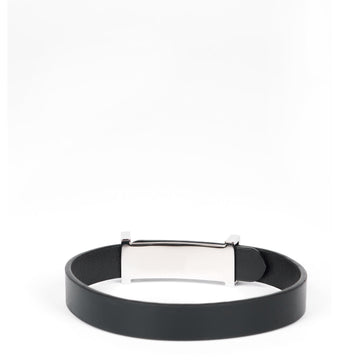 Paul Smith Buckle Leather Bracelet Black - Parasol Store