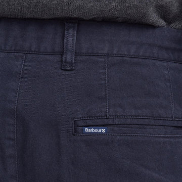 Barbour Washed Stretch Twill Tailored Fit Trouser Dark Navy - Parasol Store
