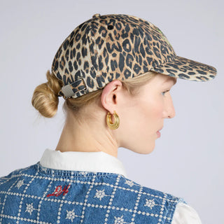 Damson Madder Smiley Cap Washed Leopard Print - Parasol Store