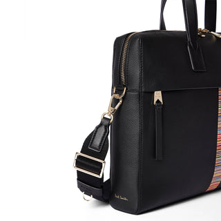 Paul Smith Signature Stripe Folio Bag Black - Parasol Store