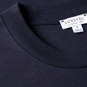 Sunspel Relaxed Fit Heavyweight T‑Shirt Navy - Parasol Store