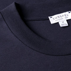 Sunspel Relaxed Fit Heavyweight T‑Shirt Navy - Parasol Store