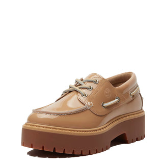 Timberland Womens Stone Street Platform Boat Shoe Beige - Parasol Store
