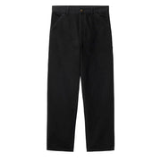 Carhartt WIP Single Knee Pant Black Aged Canvas - Parasol Store