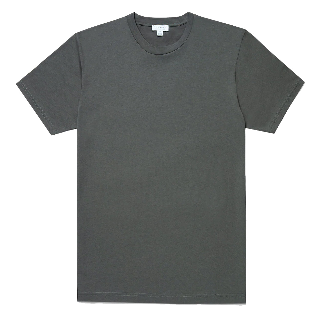Sunspel Riviera Midweight T-Shirt Drill Green - Parasol Store