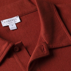 Sunspel Riviera Polo Shirt Rust - Parasol Store