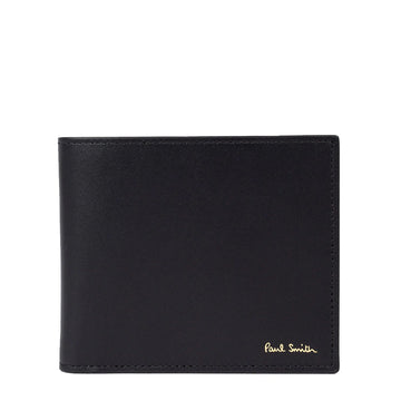 Paul Smith Leather Signature Stripe Interior Billfold Wallet Black - Parasol Store